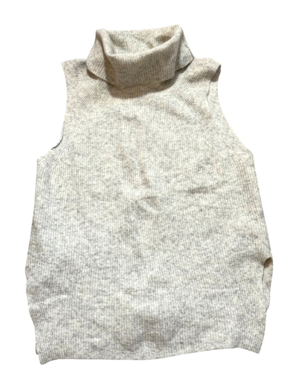 Community Women's Turtleneck Sweater Sz L Quiet Luxury Minimalist Sleeveless